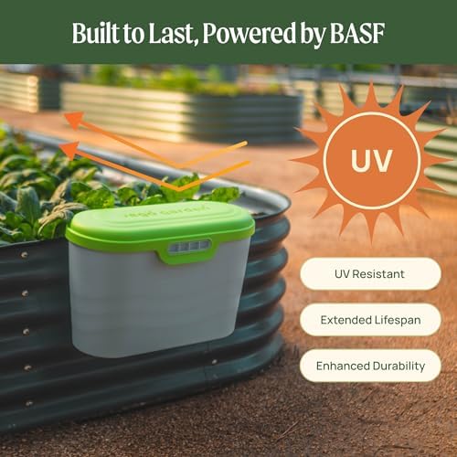 Vego Garden Heavy-Duty Hanging Garden Toolbox, Weather-Resistant Durable Polymer, Holds Up to 44 lbs, Features a Rounded Lid Daffodil Yellow - Image 3