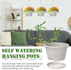 Roshtia 20 Pcs 10 Inch Hanging Baskets for Plants, Grey White - Image 5