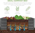 Best Choice Products 6x3x2ft Outdoor Metal Raised Garden Bed, Deep Root Box Planter for Vegetables, Flowers, Herbs, 269 Gallon Capacity, 100% Non Toxic Materials - Gun Metal - Image 4