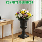 2/4 Pcs 19.7" Tall Urn Planters, Large Plastic Flower Pots for Garden Patio - Image 7
