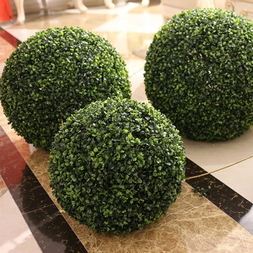 Decorative Faux Dried Moss Balls Dia 20in, Faux Grass Decor Fake Plant, Artificial Grass Plastic Flower Plant, Small Artificial Plants, Garden Spheres Decorative, Green Grass Plant Ball Spheres - Image 4