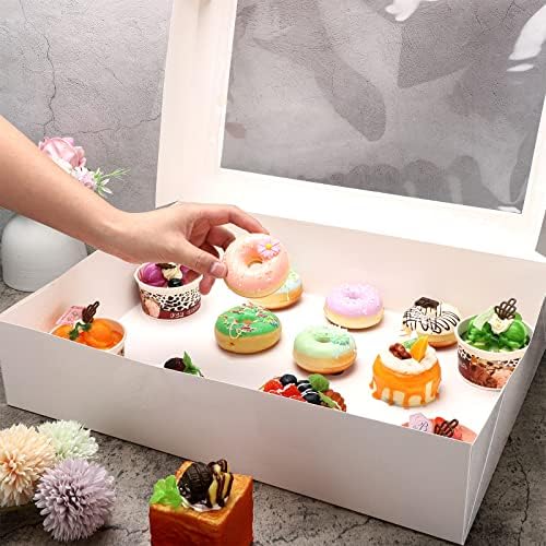Gersoniel Half Sheet Cake Boxes with Window for Bakery, White, 10 Pack - Image 3