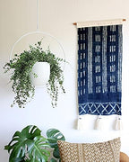 Hanging Planter Indoor Modern Boho Plant Pot Metal Wall and Ceiling Plant Holder, Mid Century Minimalist Flower Pot for Hanging Plants(White) - Image 3