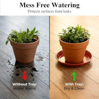10 Pack Plant Saucer 16 Inches Plastic Drip Trays to Catch Water, Red - Image 5