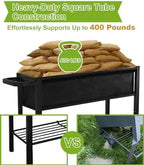 Raised Garden Bed with Legs Outdoor Elevated Planter Box with Wheel - Image 5