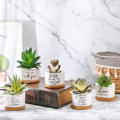 Fumete 12 Sets Bible Verse Succulent Pots 3 x 2 in, Scripture Series - Image 5