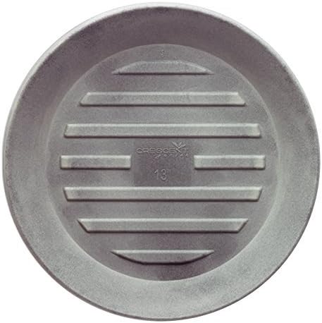 Crescent Garden Universal Round Planter Saucer, Durable Drainage Dish for Plant Pots, Heavy-Duty Plant Dishes Saucer, Indoor & Outdoor Plant Trays - Weathered Graystone(18.5" Inner, 23.5" Outer) by CrescentGarden