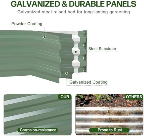 Aoodor 6 x 3 x 1 ft Outdoor Raised Garden Bed - Image 5