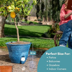 Bernini FirmaStone 15" Self-Watering Planters, Set of 2 – Durable Indoor/Outdoor Pots with Drainage Plug & Built-in Reservoir – Lightweight Garden Planters for Patio, Porch, Balcony (Cobalt Blue) - Image 3