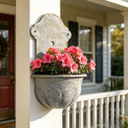 Large French Country Wall Planter, 27.95" H x 18.11" W Vintage Metal Le Jardin Wall Mounted Flower Pot, Rustic Farmhouse Vertical Garden Planter for Indoor Outdoor Patio, Living Room, Balcony Decor - Image 3