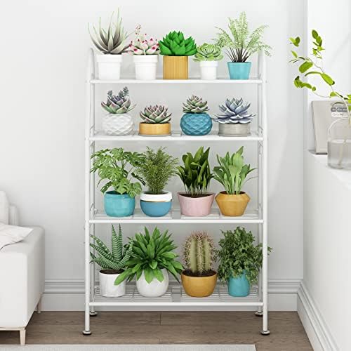 SORCEDAS Plant Stand Outdoor Indoor 4 Tier Metal Corner Flower Shelf - Image 2