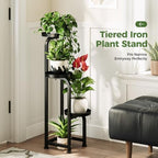 Bamworld Tall Plant Stand Indoor Outdoor Corner Metal Flower Pot Stands - Image 4