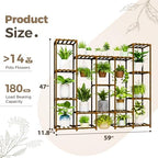Bamworld Large Plant Stand Indoor Outdoor Hanging Shelf for Multiple PlantsTall Large Holder for Living Room Patio Balcony Garden - Image 5