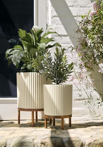 Veradek Demi Series Raised Duo Planters - Set of 2 Planters with Stands - Image 5