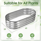 NEWBULIG Galvanized Raised Garden Bed Outdoor, 4x2x1ft 2 Pack Planter Box - Image 5