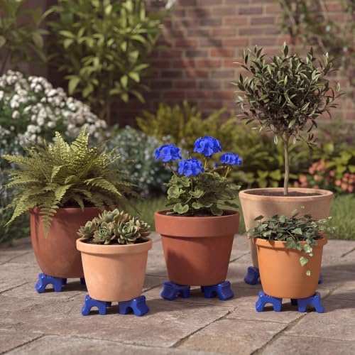 LemonRoad 12 Set Terra Cotta Cement Pot Feet for Outdoor Planters,Blue - Image 3