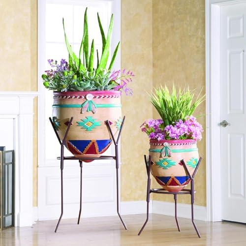 Collections Etc Southwest Garden Planters - Set of 2 NO Size - Image 2