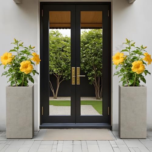 Kante Large Column Square Weathered Concrete Planter 27.6" H, Outdoor - Image 6