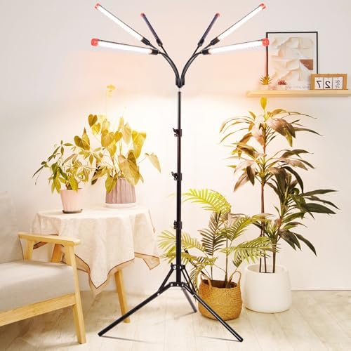 FRGROW 6Head Grow Light with Stand for Tall and Large Indoor Plants - Image 7