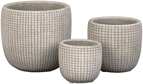 Urban Trends 55601 Cement Round Pot, Cream by UrbanTrendsCollection