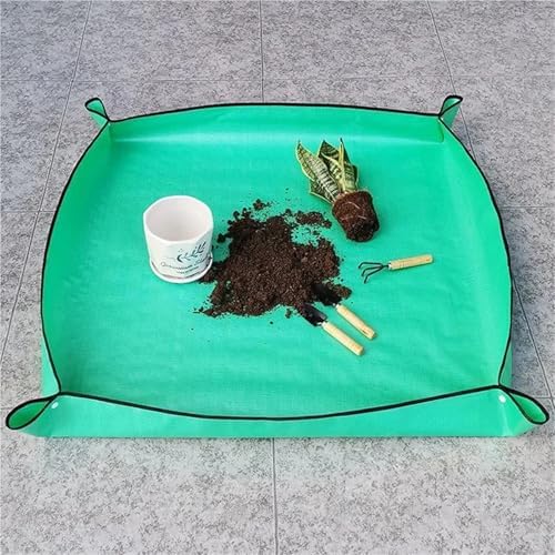 Repotting Mat Planting Mat Gardening Potting Pad Foldable Garden Plant Flower Pot Transplanting Waterproof Mats Plant Accessories 50cm-66cm(66x66cm-Yellow) - Image 7