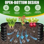 TBMLC Oval Black Galvanized Planter Box, Metal Raised Garden Bed 4X2X1.4 FT - Image 6