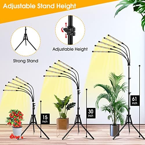 Wolezek Grow Lights for Indoor Plants Full Spectrum with Stand, 2 Pack - Image 6