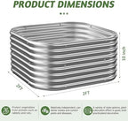 4 Pack 2x2FT Corrugated Galvanized Steel Raised Garden Bed Outdoor, Metal Above Ground Garden Bed for Vegetables and Flowers, Raised Beds for Gardening-2x2FTx10Inch - Image 2
