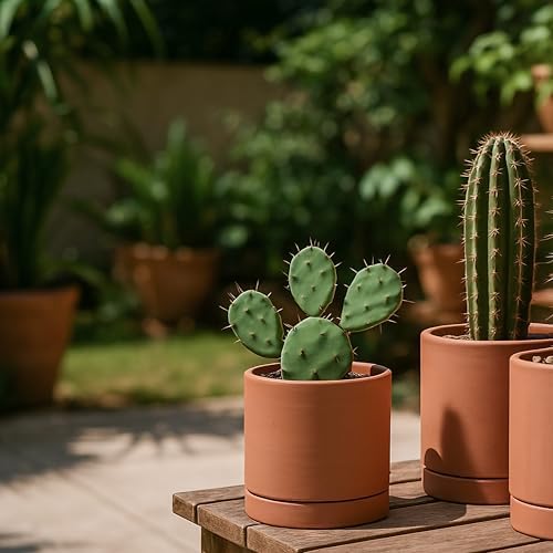D'vine Dev 2-Pack Terracotta Plant Pots with Saucers, 5 Inch, 40-X-B-2 - Image 7