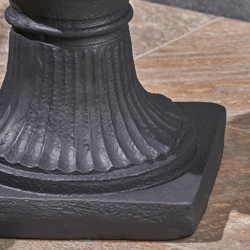 Roman Style Garden Urn Planter, 28 Inch, Black - Image 3