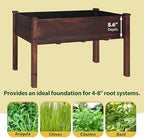 BlueWish Cedar Raised Garden Bed, 48" W x 24" D x 30" H Raised Garden Bed with Detachable Black Liner, 3 Drainage Holes, Planter Box for Outdoor, Patio, Backyard, Rustic - Image 7
