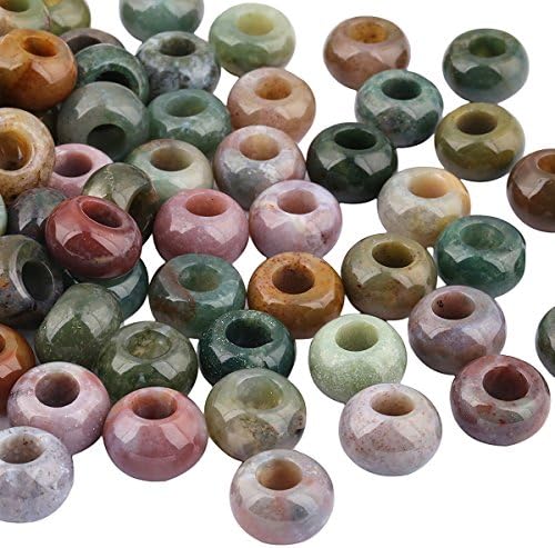 TUMBEELLUWA 40pcs Crystal Stone Large Hole Beads for Jewelry Making 8x14mm - Image 4