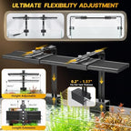 fishkeeper Clip-on Planted Aquarium Light, 6 Row LED, 58W, Dual Light Riser - Image 5