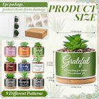 9 Set Christain Artificial Succulent Plants in Pots Gifts Mini Bible - Image 2