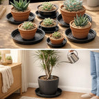 30 Packs 18" Extra-Large Plant Saucers for Indoor Outdoor Use Heavy Duty Plastic Plant Plate Dish for Planter Bulk Round Flower Pot Drip Trays to Catch Water 4 to 20 Inch, Black - Image 7