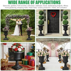 19.7"Urn Planters Set of 2, Plastic Pedestal Flower Pots for Outdoor - Image 4