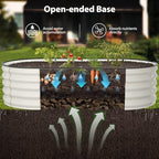 Winpull Raised Garden Bed Kit, 6x3x1.5 ft Galvanized Planter Box Outdoor with Safety Edging, Large Metal Raised Beds for Gardening Vegetables Flower Herb (Pearl White) - Image 7