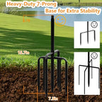 Shepherds Hooks for Outdoor,110in Bird Feder Pole with 7-Prong Base - Image 5