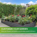 GARDMAX 8x4x1FT Galvanized Raised Garden Bed Kit, Metal Planter Boxes Outdoor with Easy Assembly, Large Garden Bed for Vegetables, Fruits, Flower, Herbs Rectangle Dark Gray - Image 2