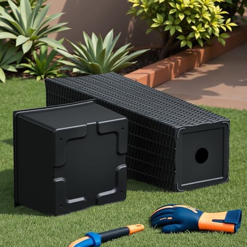 Devoko Resin 23.6'' Tall Planters, Large Taper Outdoor Planter - Image 4