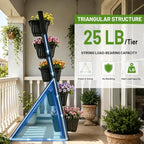 4FT Vertical Garden Bed, 5 Tiers Vertical Raised Garden Planter, 23.5 * 25.4 * 48.6Inch Outdoor Garden Raised Bed with Drainage System, Vegetable Flower Planter Raised Stand Elevated Planter Box - Image 6
