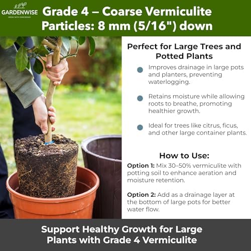 Organic Coarse Vermiculite for Indoor Gardening Plants and Mushrooms – Enhances Soil Aeration, Seed Germination, Rooting Cuttings – Small Packages and Bulk (Vermiculite Grade 4 – Coarse, 20 quarts) - Image 6