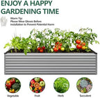 Vengarus 12x4x2ft Galvanized Raised Garden Bed,Metal Raised Beds Kit Silver - Image 6