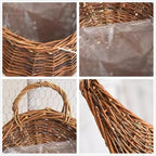 Wall Hanging Flower Basket, Woven Wicker Hanging Basket for Plant, Medium - Image 2