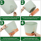 GARDIFE 12 inch Plant Pots, planters, Self Watering Pots, Large Plastic Flower pots with Deep Reservior and High Drainage Holes for Indoor Outdoor Plants and Flowers, Green - Image 3