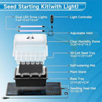 Hon&Guan 30-Cell Seed Starting Kit with Heat Mat and LED Grow Lights - Image 2
