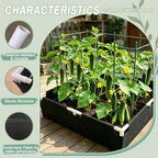 2.2*2.2FT Felt Garden Raised Bed with Plant Covers, No-Tool Growing Bed with Bug Insect Proof Mesh Plant Tents & Sun Shade, 3 Sizes Plant Protection System for Vegetables, Fruits & Flowers - Image 6