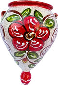 Hand-Painted Spanish Orza Wall Flower Pot, Spanish Rose by CactusCanyonCeramics