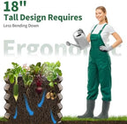Kesfitt Round Metal Raised Garden Bed, 2x2x1.5 FT, 18-Inch Deep Galvanized Steel Garden Bed with Open Bottom for Outdoor Vegetables & Herbs, Walnut Finish, 2 Pack - Image 6