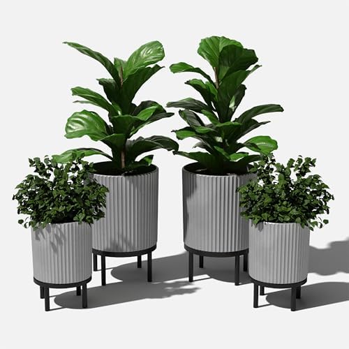 Veradek Demi Series Raised Duo Planters - Set of 2 Planters with Stands - Image 7
